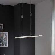 Fischer og honsel pendellampe metz tw  i mat aluminium(brugt)