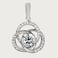 1.27 ct. brillant vedhæng af 18 kt. hvidguld, GCI.