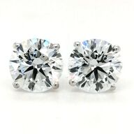 6,10 ct. solitære diamantørestikker (Lab fremstillet*) IGI