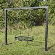 Nordic Play Gyngestativ Asta sort grundmalet inkl. Rundgynge 