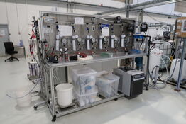 Teststation med div. Filtre, trykmålere