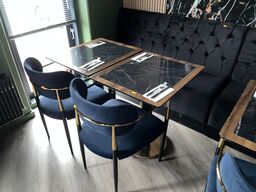 2. Stk. Cafe borde, 2. Stk. Stole i Stof, Sofa modul