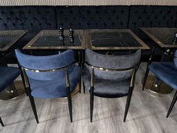 2. Stk. Cafe borde, 2. Stk. Stole i Stof, Sofa modul