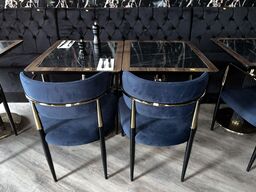 2. Stk. Cafe borde, 2. Stk. Stole i Stof, Sofa modul