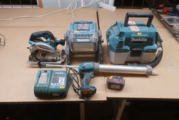 Rundsav, Støvsuger mv.  MAKITA  Model: DVC 750 L, DCG 180, DHS 660, DML 811