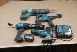 Stiksav, Bajonetsav, sømpistol mv.  MAKITA  Model: DFR550,  DJR 187, DOG 180, DJV 181, DC18RC