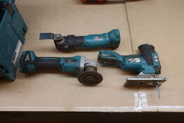  Dyksav, vinkelsliber, multiværktøj mv.  MAKITA  Model: DGA 506, DJV 181,  DTM51