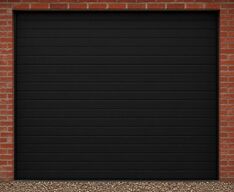 Bearsafe ledhejseport 300X220 cm. Sort RAL 9005. Komplet med el-motor,