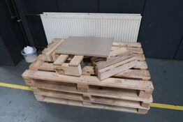 Div. EURO-Paller, plejemidler EURO PART, tønde med indhold, lagerreoler m.m.