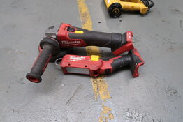 2 stk. akku håndværktøj MILWAUKEE M18 FSAG125X m.fl.