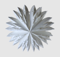 8 pk. Papirsstjerne til Ophæng (60cm) Hvid 