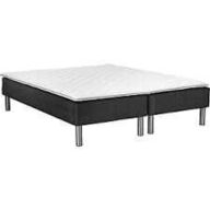 Huma Premium boxseng med stålben og topmadras 160x200 cm 