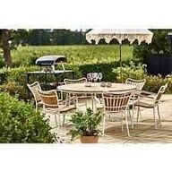 Kerteminde teak - nonwood havebord Ø150 cm, hvidt stel