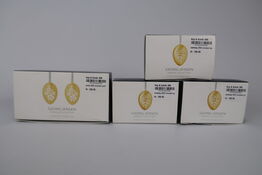 4 pk. Georg Jensen påskeæg 2023 ornament guld