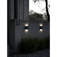 5 stk. nordlux fold 10 udendørs væglampe i sort(ubrugt)