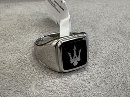 Fingerring MASERATI ICONIC RING SS ENAMEL BLACK SZ27