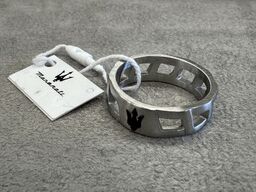 Fingerring MASERATI ICONIC RING WITH IP BLUE TRIDENT S19