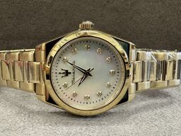 Armbåndsur  MASERATI VELOCITA 35 MM 3H WHITE DIAL YG BR