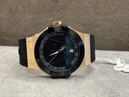 Armbåndsur  MASERATI POTENZA 40 MM 3H BLK DIAL BLK STRAP R/PVD
