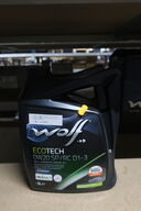 2 stk. motorolie WOLF 0W20 SP/RC D1-3