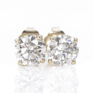 2,05 ct. naturlige diamant og 14 kt. gulguld ørestikker