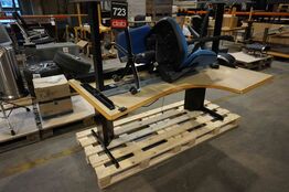 2 stk Elektriske hævesænkeborde med stole 