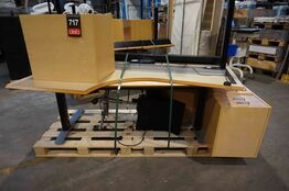 2 stk Elektriske hævesænkeborde med tre skuffemoduler 