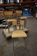 8 stk Stabelbare stole 