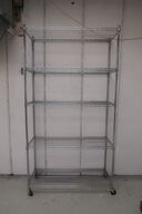 Tubo metalreol på hjul - 35 x 120 x 227 cm 