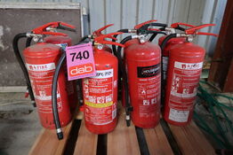 8 stk. Brandslukkere