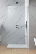 DWA205 Brusevæg 2000hx1200b, Børstede Gunmetal profiler og grafitglas 8mm.