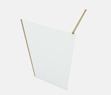 DWA205 Walk-In 205 fastvæg 8mm glas U profiler Guld