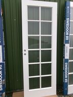 Glasdør m/12 fag