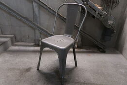 16 stk. Bistrostol i metallisk stål 