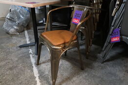 31 stk. Bistrostol i metallisk stål 