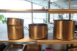 4 stk. gryder rustfri stål