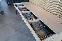 Stort parti bestik & glas