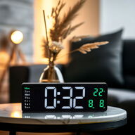 2 stk. stort digitalt ur, 39x13x3 cm m. remote(ubrugt)