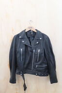 Læderjakke SKINTÖI str. 42 sort