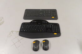 2 stk tastatur og 2 stk mus LOGITECH