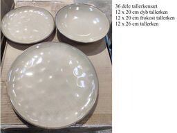 36 dele tallerkensæt.