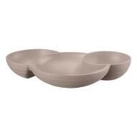 3 stk. Skål 3i1 taupe B295 x D241 x H52 mm Tierra