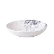 12 stk. Tallerken coupe dyb mat hvid/blå 182 mm Haze Churchill