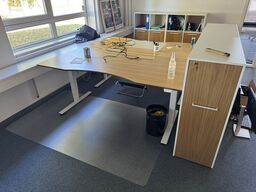 EL Hæve/Sænkebord inkl. reol