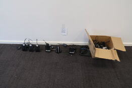 3 stk. Jabra WHB003 + diverse headsets 