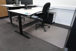 Hæve-/sænkebord - 160x80 cm + kontorstol, kontorkassette - LÆS BESKRIVELSE