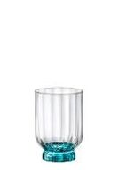 24 stk. Vandglas Florian m/ blå fod 30 cl Restlager