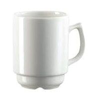 72 stk. Krus 26 cl porcelæn hvid stabelbar 