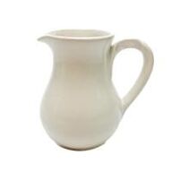 6 stk. Kande stentøj råhvid 1,5 ltr Rustik