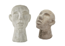 98 stk. Figur Hoved Talvik Cement Grå H23 & H30